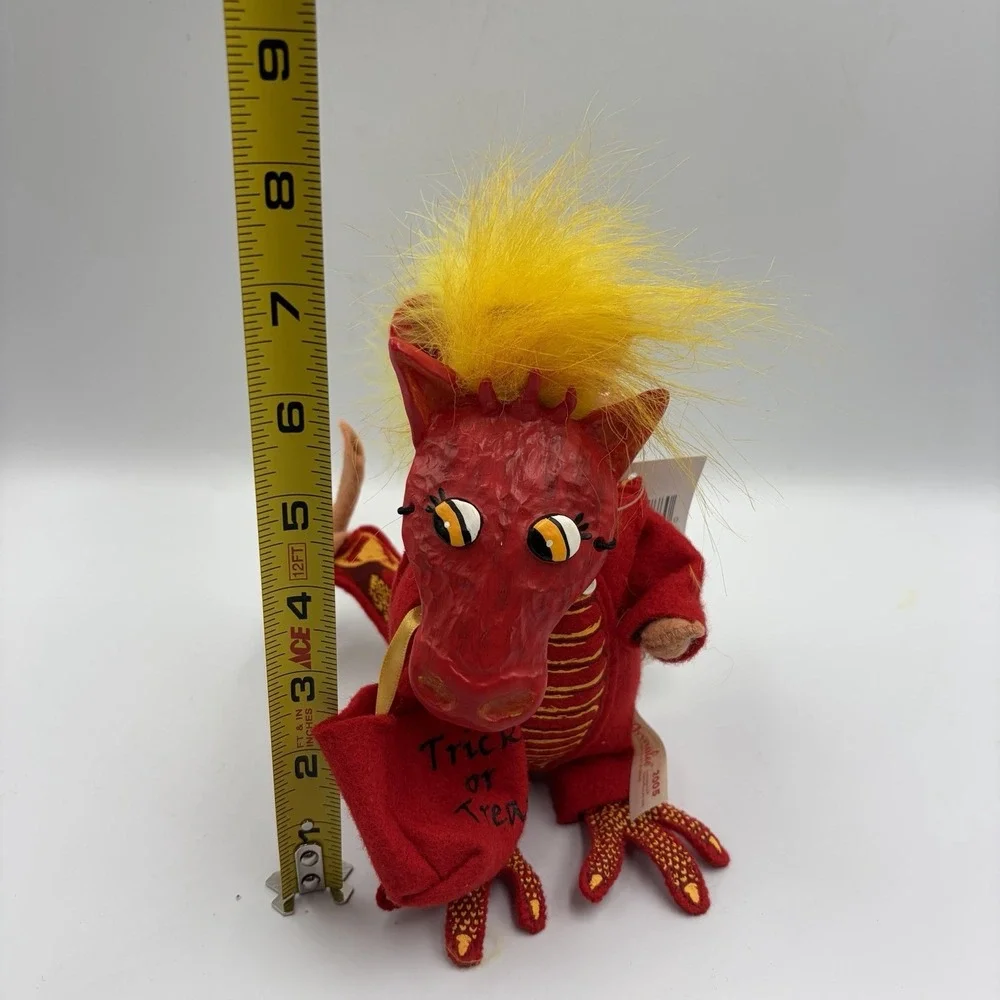 Annalee Trick or Treat Dragon Mouse Doll With Hard Mask Halloween 2005 Rare HTF